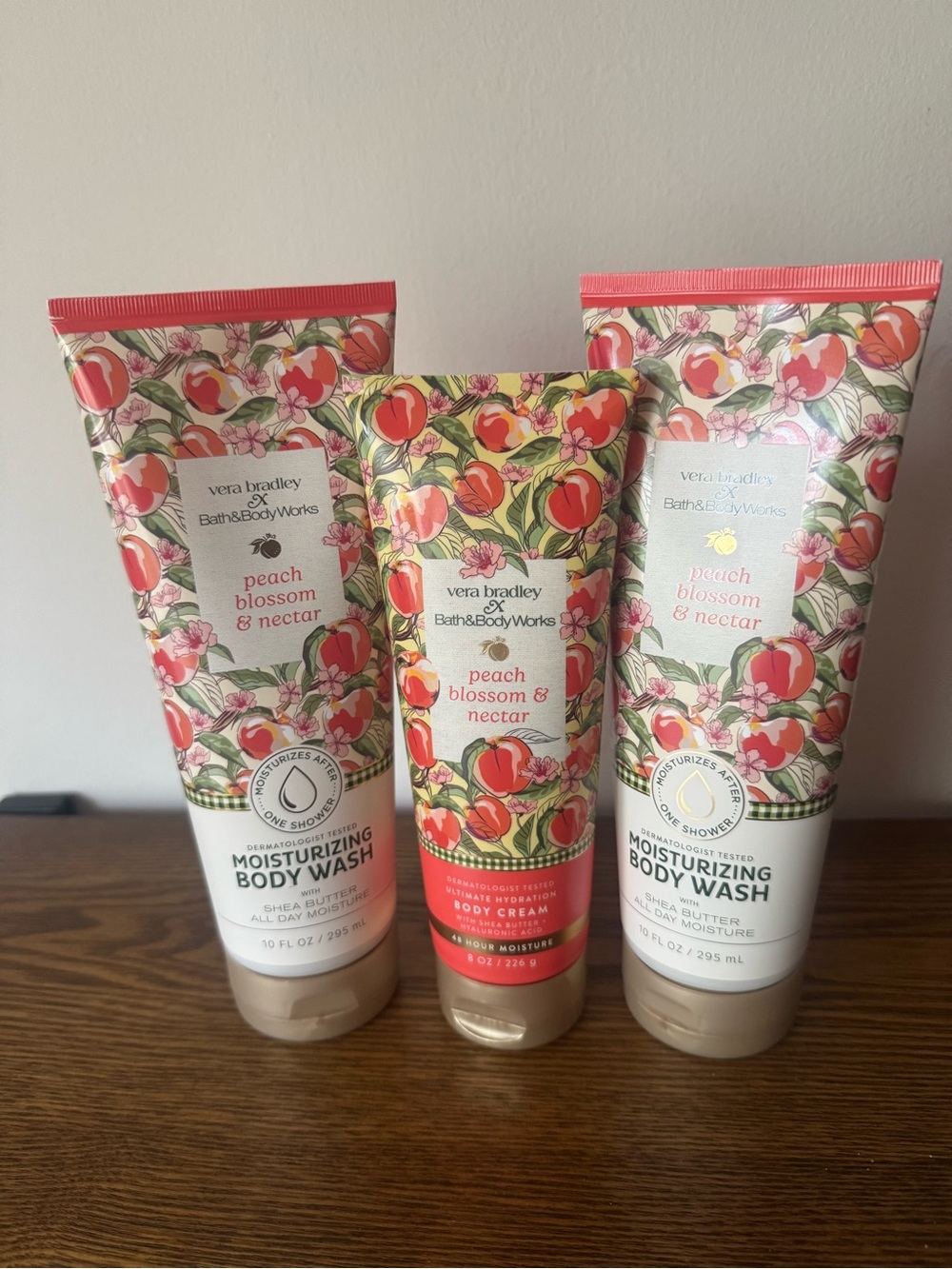 NWT Vera Bradley x Bath & Body Works Peach Blossom & Nectar 3pc Set